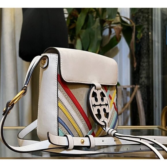 ♦️♦️ AUTHENTIC TORY BURCH MILLER STRIPED HANDBAG/CROSSBODY ♦️♦️ - Picture 10 of 11
